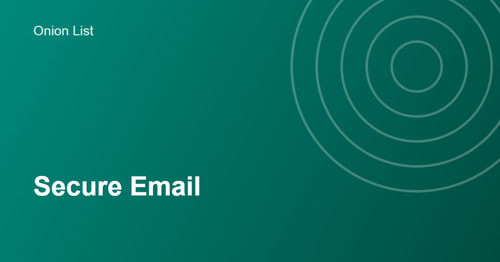 Privacy-focused email provider onion access cover image