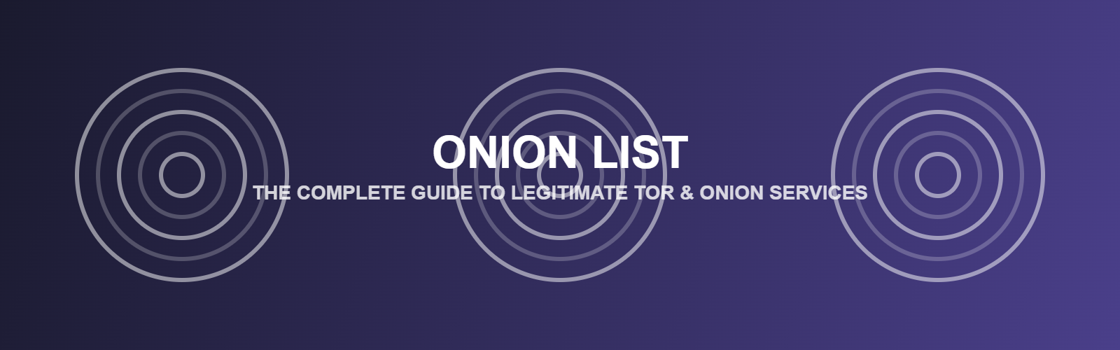 Onion List banner illustration for the complete guide to legitimate Tor and onion services